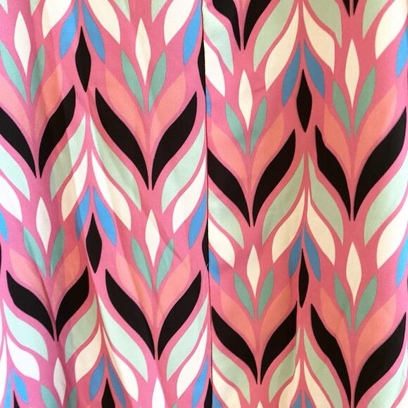 New Jadelynn Brooke L Women's Colorful Pink Print Cami Mini Swing Trapeze Dress - Picture 8 of 12